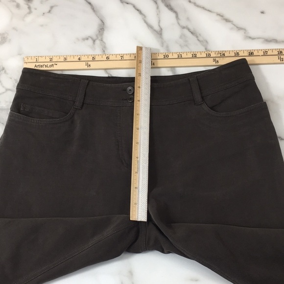 Eileen Fisher Straight Leg Pants Womens Small Gray Cotton - Picture 5 of 9